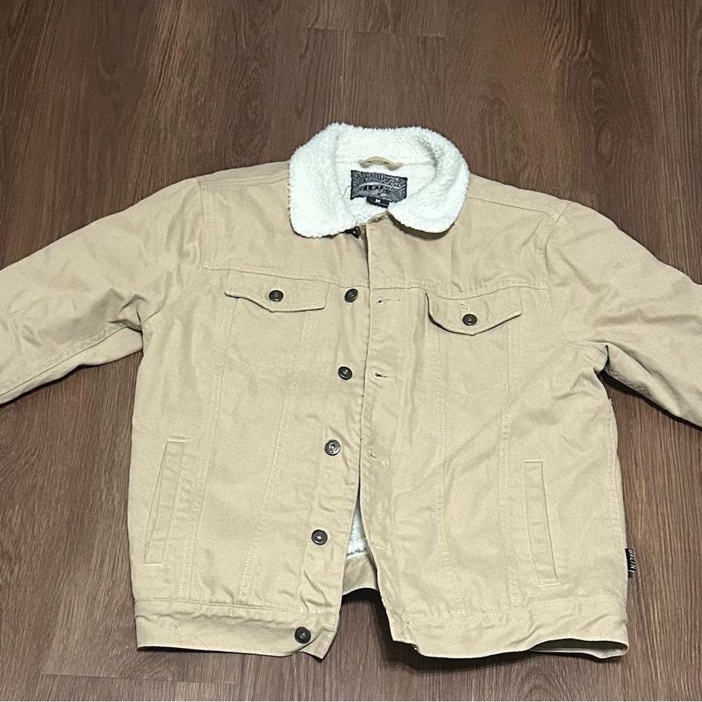 Brooklyn Cloth Tan Sherpa-Lined Jacket